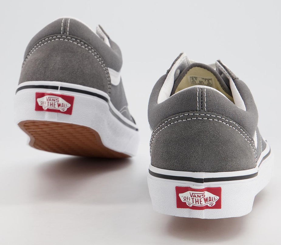 Vans Old Skool Trainers Pewter True White