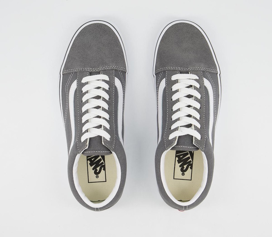 Vans Old Skool Trainers Pewter True White