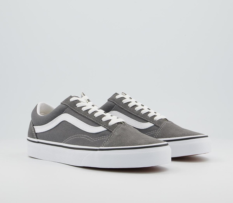 Vans Old Skool Trainers Pewter True White