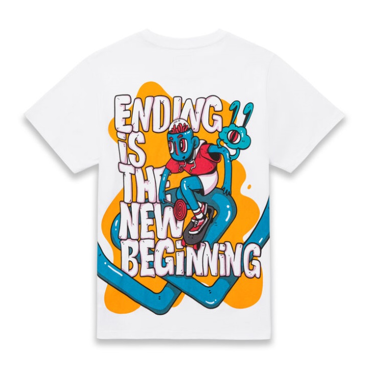 Vans Otw Art Collection Woodsme T-shirt λευκό