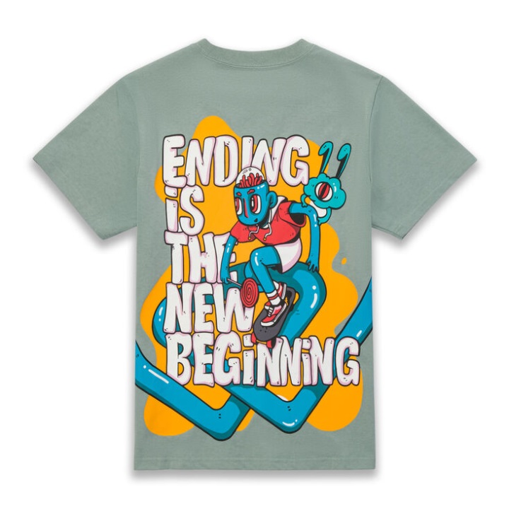 Vans Otw Art Collection Woodsme T-shirt πράσινο περιβάλλον