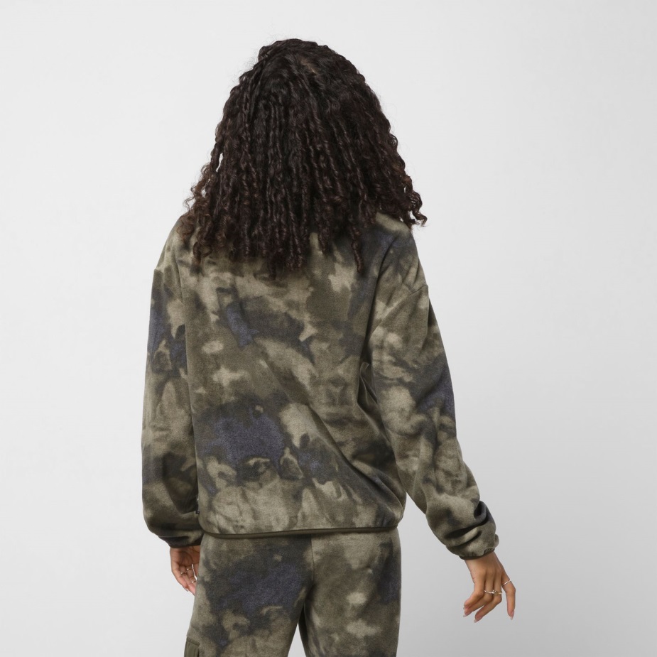 Vans Out There Mock Neck 1/4 μπροστινό Snap πατιλέτα πουλόβερ Fleece φύλλο σταφυλιού