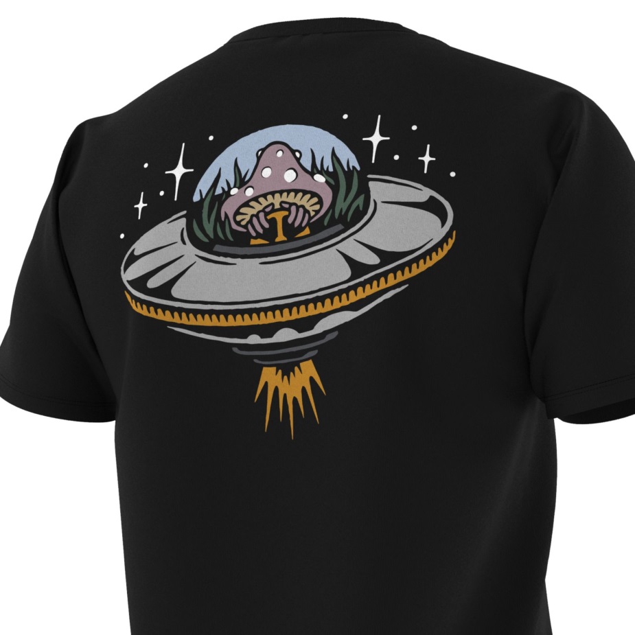 Vans Outta This World Trip T-shirt μαύρο