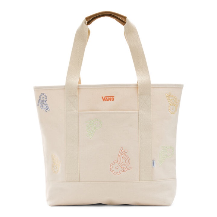 Vans Paisley Check Floral Tote Bag Marshmallow