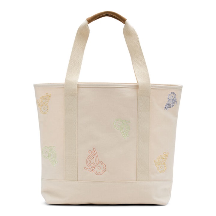 Vans Paisley Check Floral Tote Bag Marshmallow