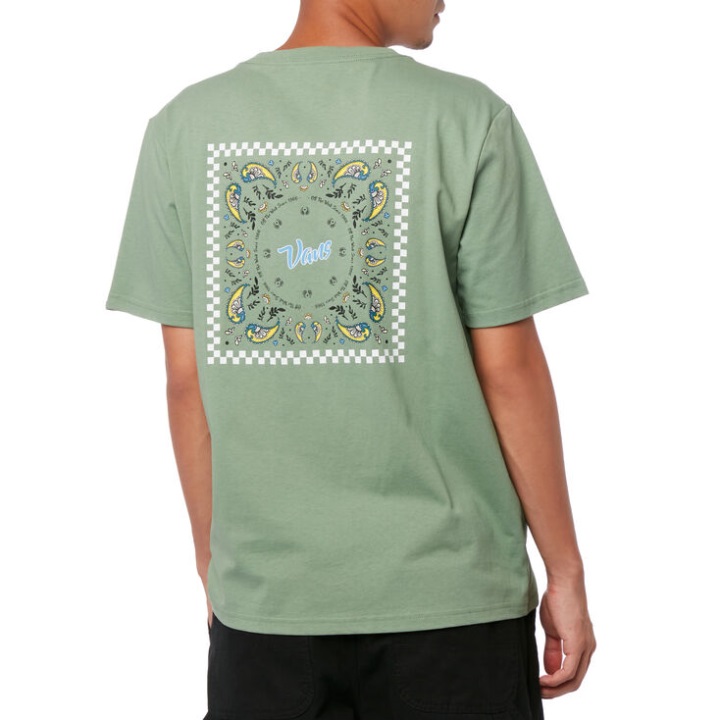 Vans Paisley Check T-shirt Hedge Green