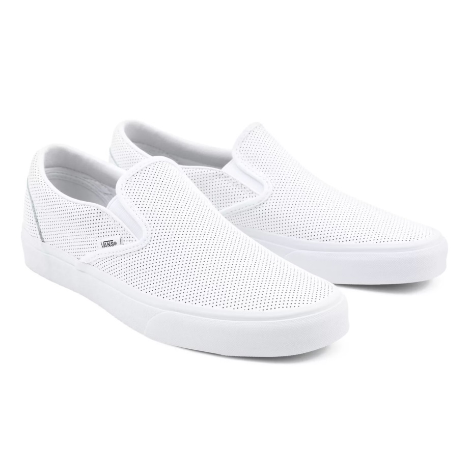 Vans Perf δερμάτινα κλασικά Slip-on παπούτσια λευκό