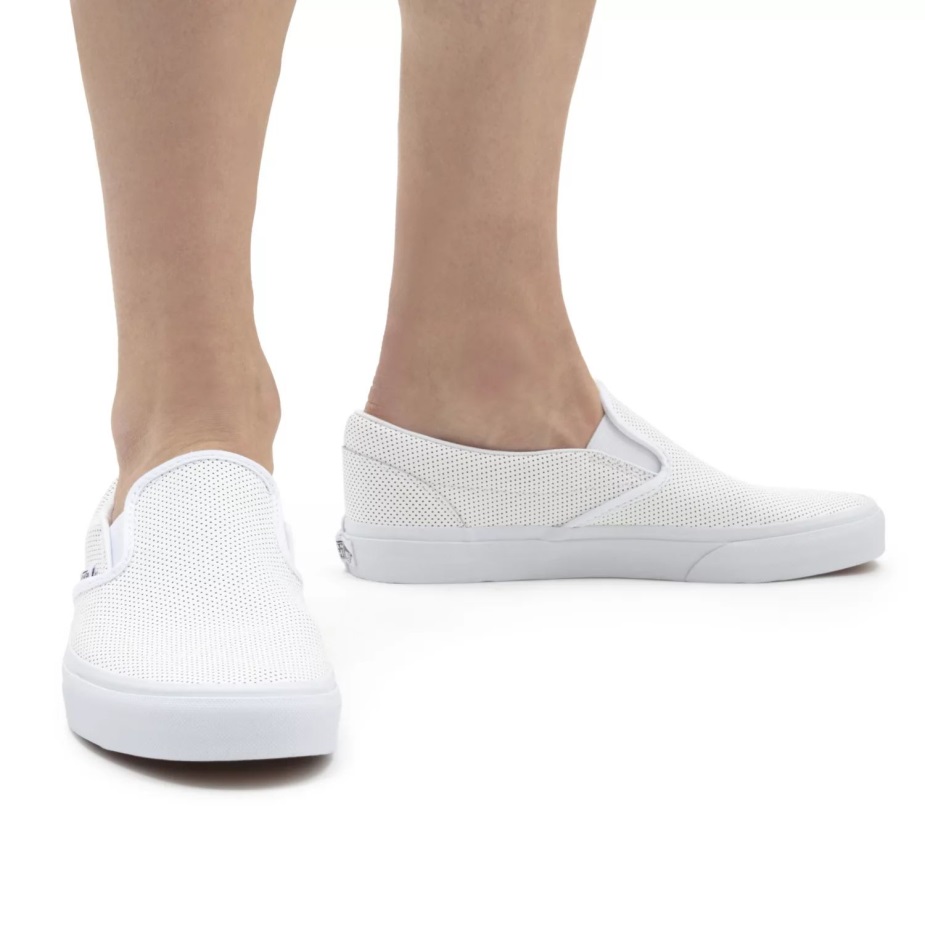 Vans Perf δερμάτινα κλασικά Slip-on παπούτσια λευκό