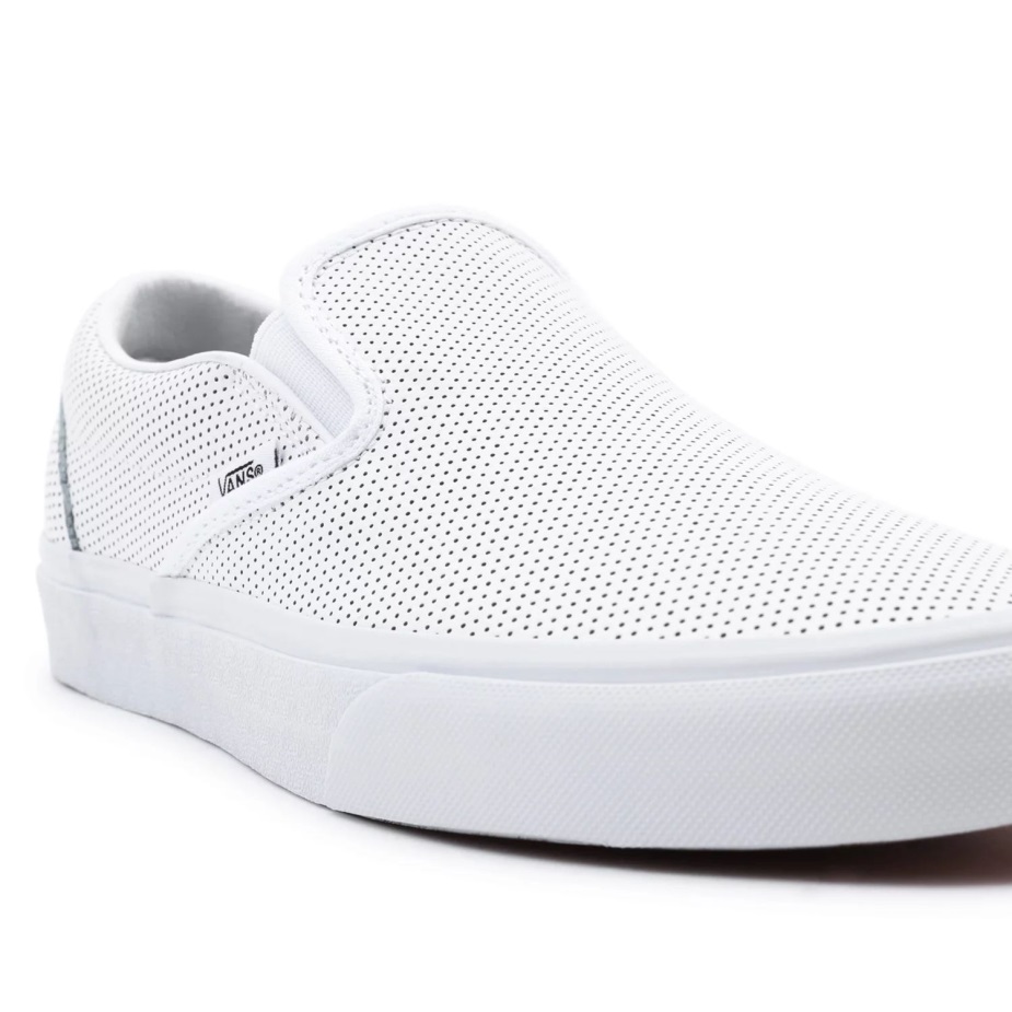 Vans Perf δερμάτινα κλασικά Slip-on παπούτσια λευκό