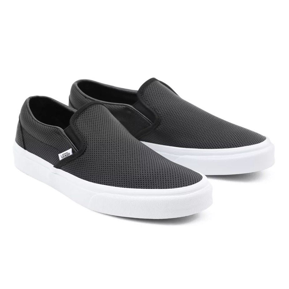 Vans Perf δερμάτινα κλασικά Slip-on παπούτσια μαύρα
