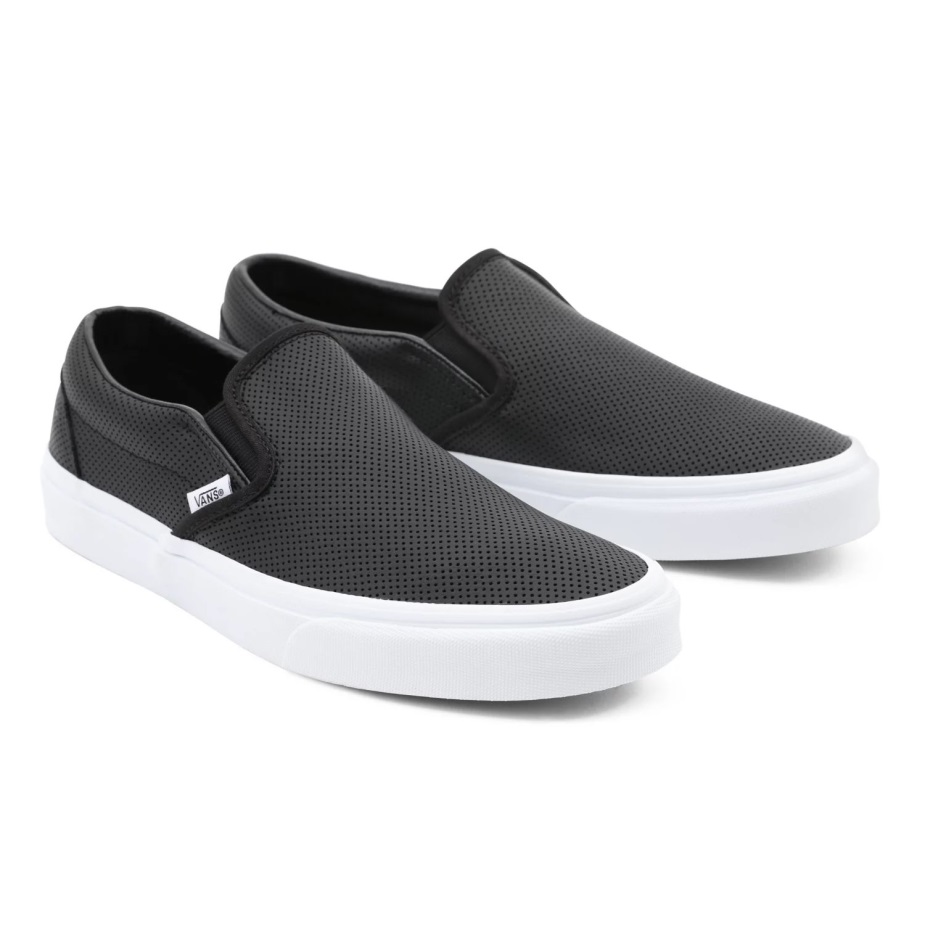 Vans Perf δερμάτινα κλασικά Slip-on παπούτσια μαύρα