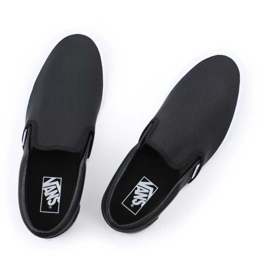 Vans Perf δερμάτινα κλασικά Slip-on παπούτσια μαύρα