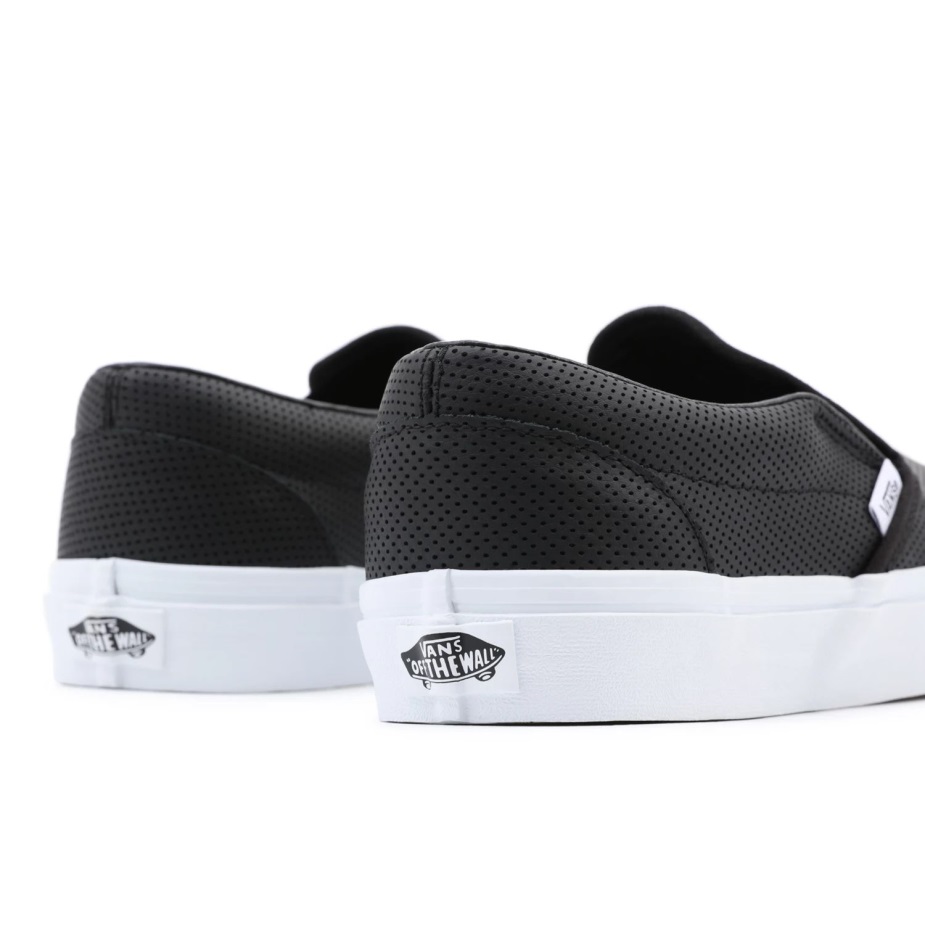 Vans Perf δερμάτινα κλασικά Slip-on παπούτσια μαύρα