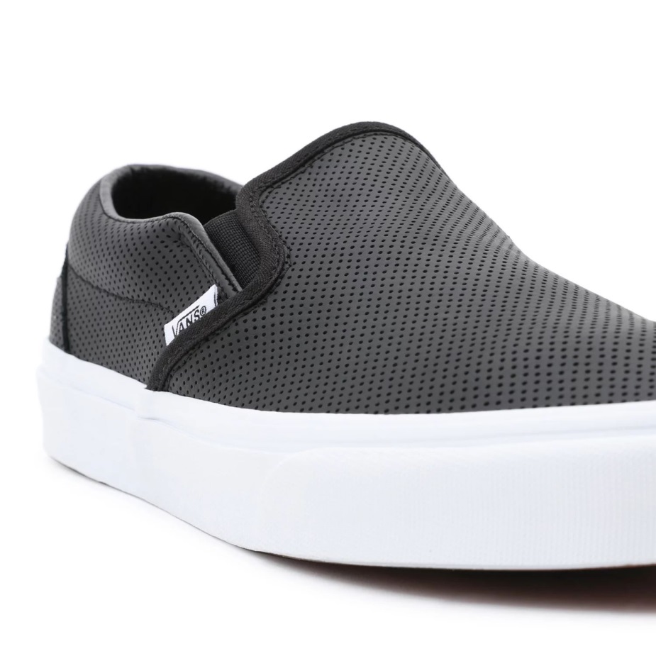 Vans Perf δερμάτινα κλασικά Slip-on παπούτσια μαύρα