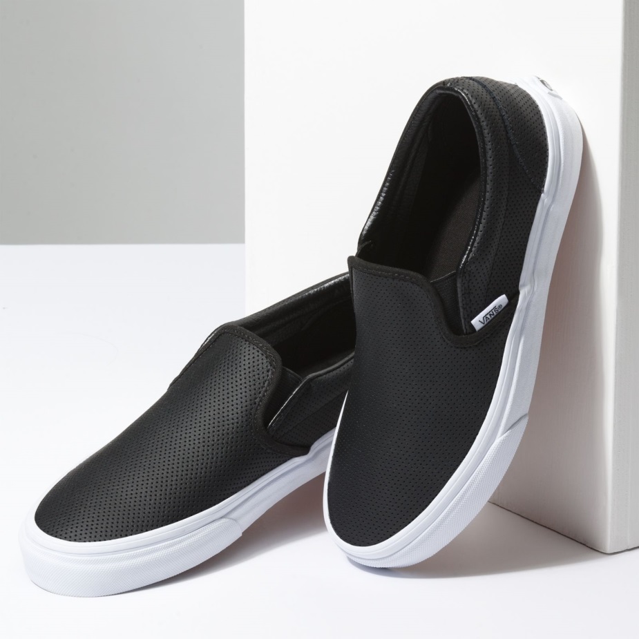 Vans Perf δερμάτινο Slip-on μαύρο