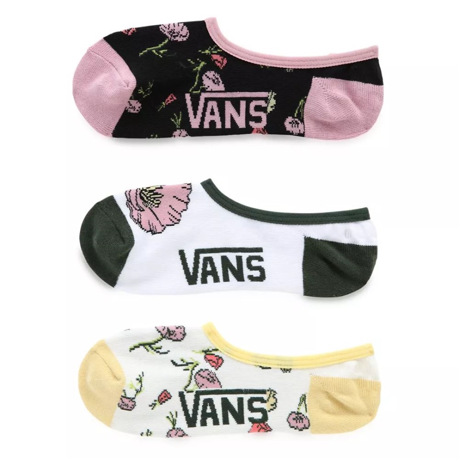 Vans Poppy Ditsy κάλτσες Canoodle (3 ζευγάρια) ροζ