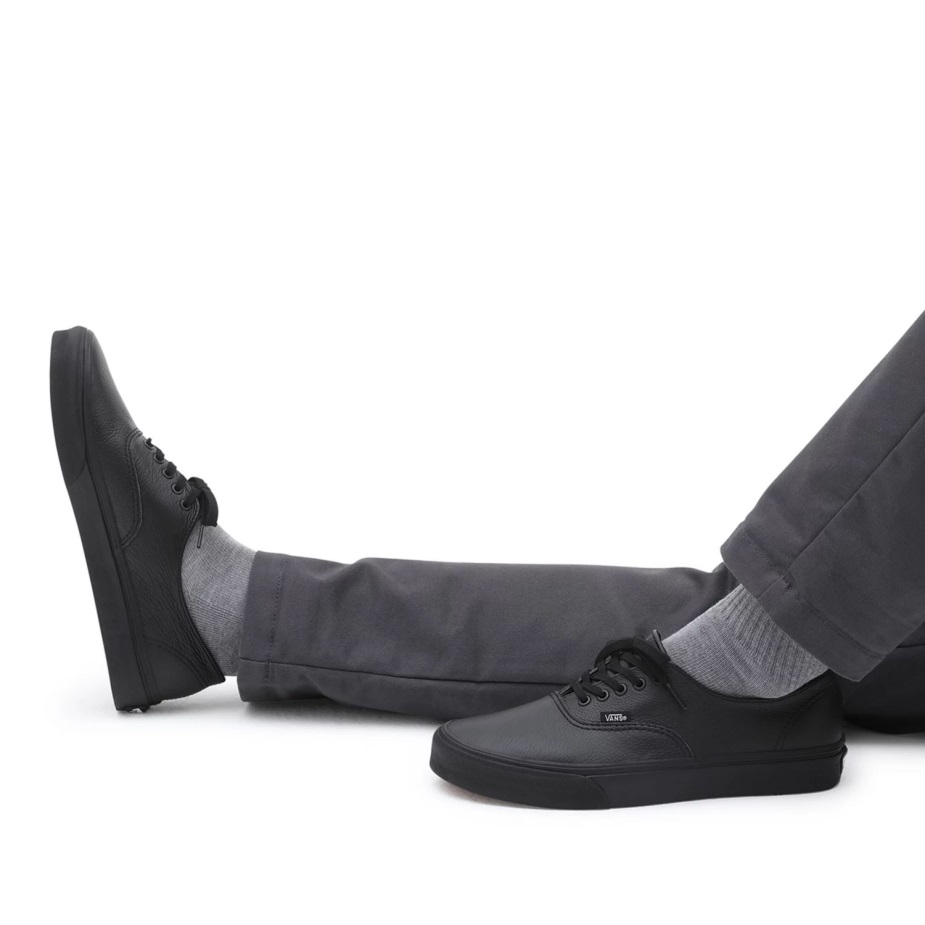 Vans Premium δερμάτινα αυθεντικά παπούτσια Decon μαύρα