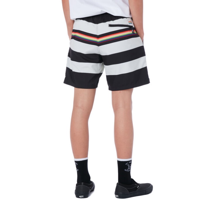 Vans Pride Stripe Volley Boardshort μαύρο-ουράνιο τόξο