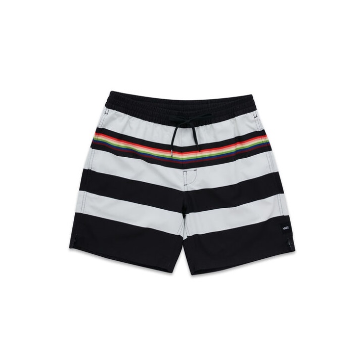 Vans Pride Stripe Volley Boardshort μαύρο-ουράνιο τόξο