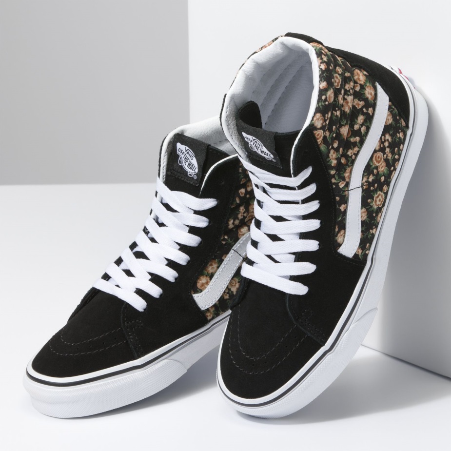 Vans Rose Dreams Sk8-hi μαύρο-λευκό