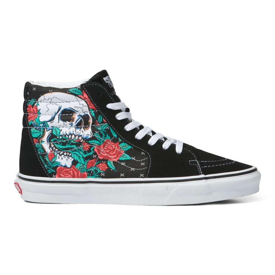 Vans Rose Skulls Sk8-hi μαύρο-αληθινό λευκό