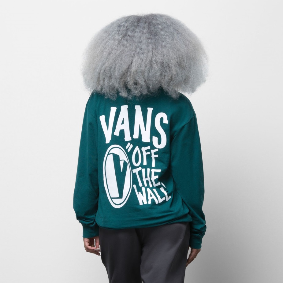 Vans Shadow V μακρυμάνικη μπλούζα βαθύ γαλαζοπράσινο