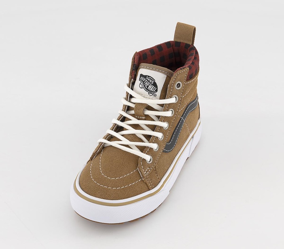 Vans Sk8 Hi Kids Trainers καρό καφέ μαύρο