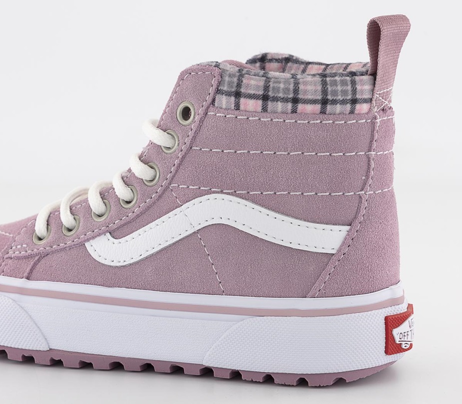 Vans Sk8 Hi Kids Trainers καρό λιλά