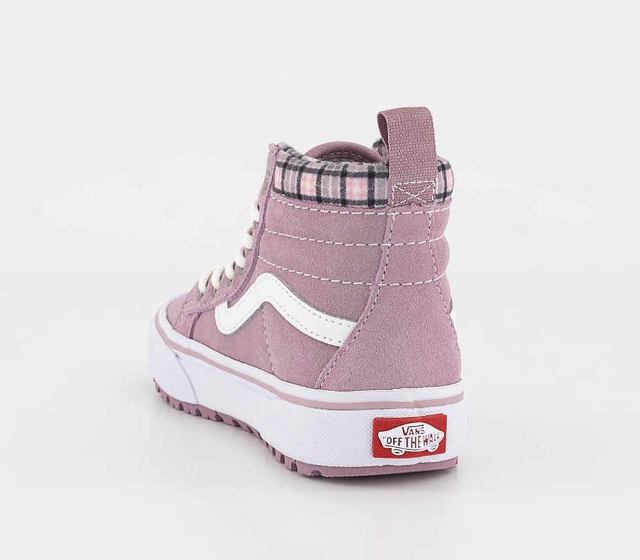 Vans Sk8 Hi Kids Trainers καρό λιλά