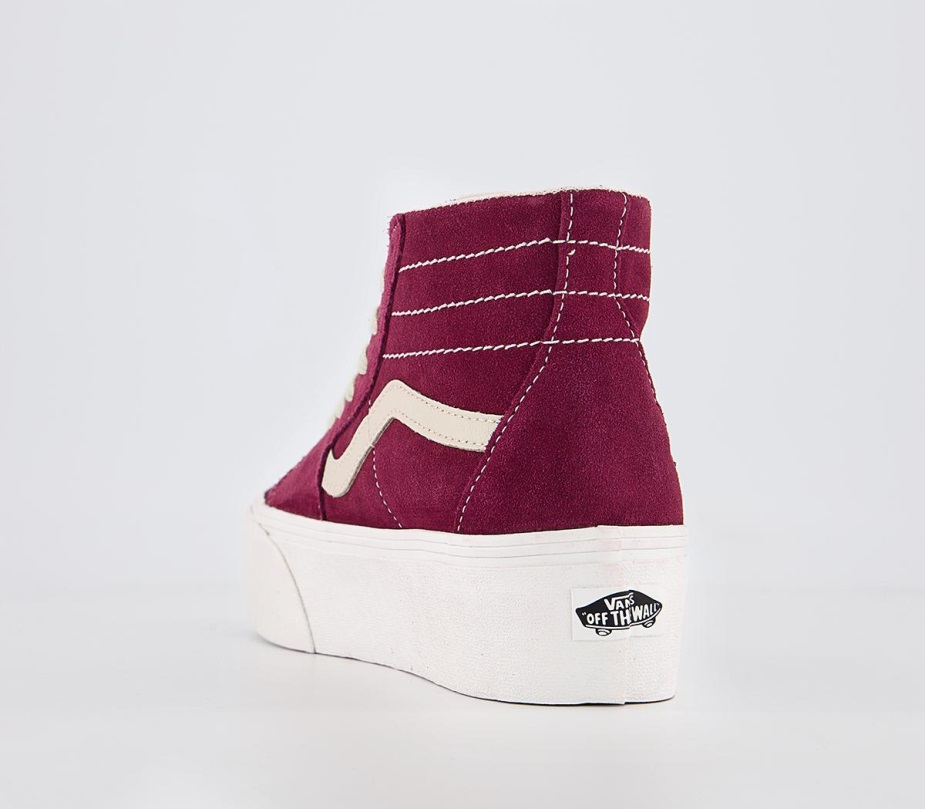 Vans Sk8 Hi Tapered Stackform Trainers Varisty Suede Tawny Port