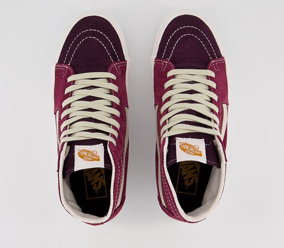 Vans Sk8 Hi Tapered Stackform Trainers Varisty Suede Tawny Port