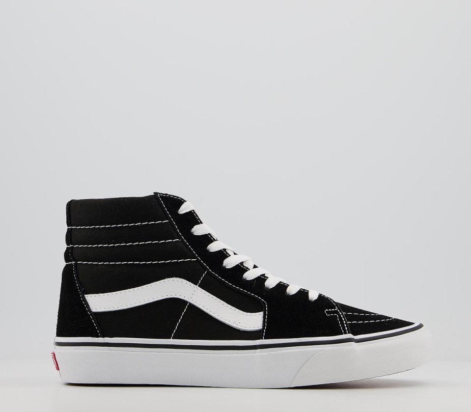 Vans Sk8 Hi Trainers μαύρο λευκό καμβά