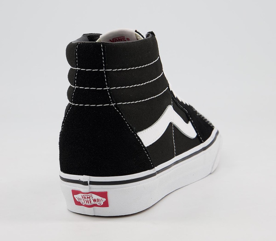 Vans Sk8 Hi Trainers μαύρο λευκό καμβά