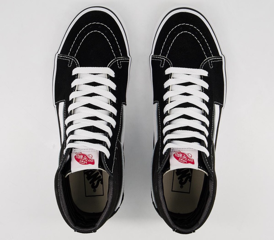 Vans Sk8 Hi Trainers μαύρο λευκό καμβά