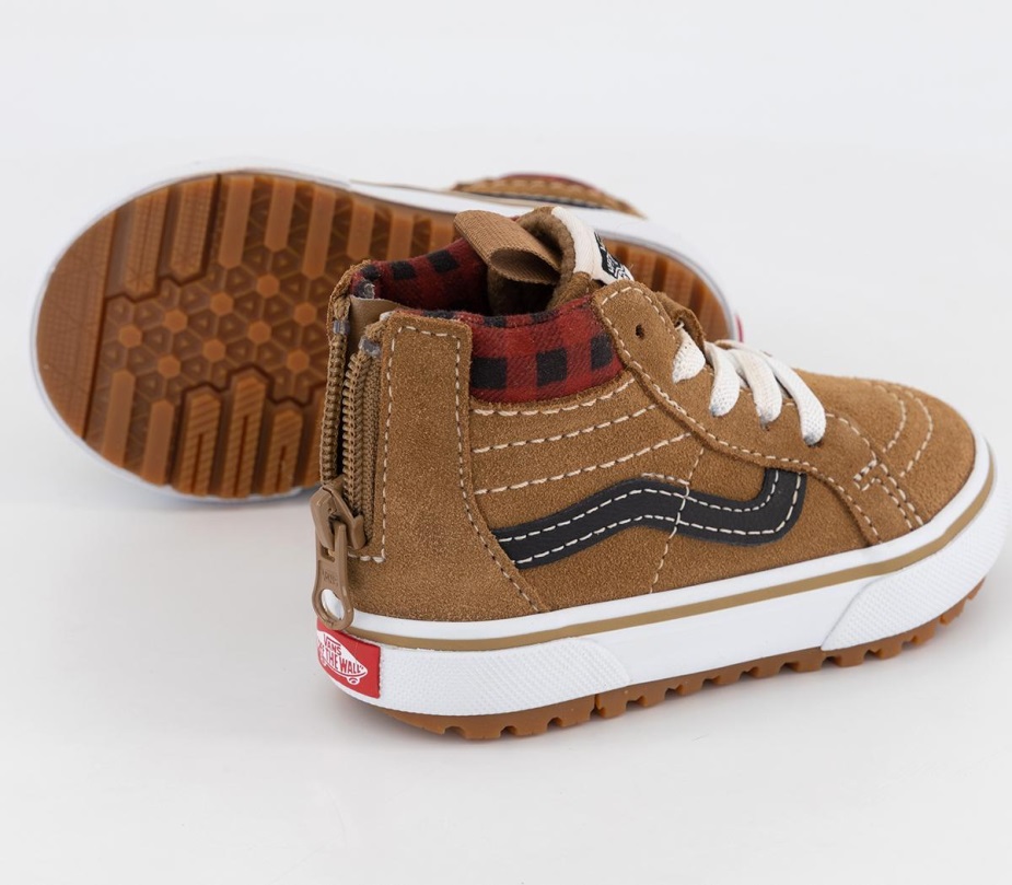 Vans Sk8 Hi Zip Trainers Toddler καρό καφέ μαύρο