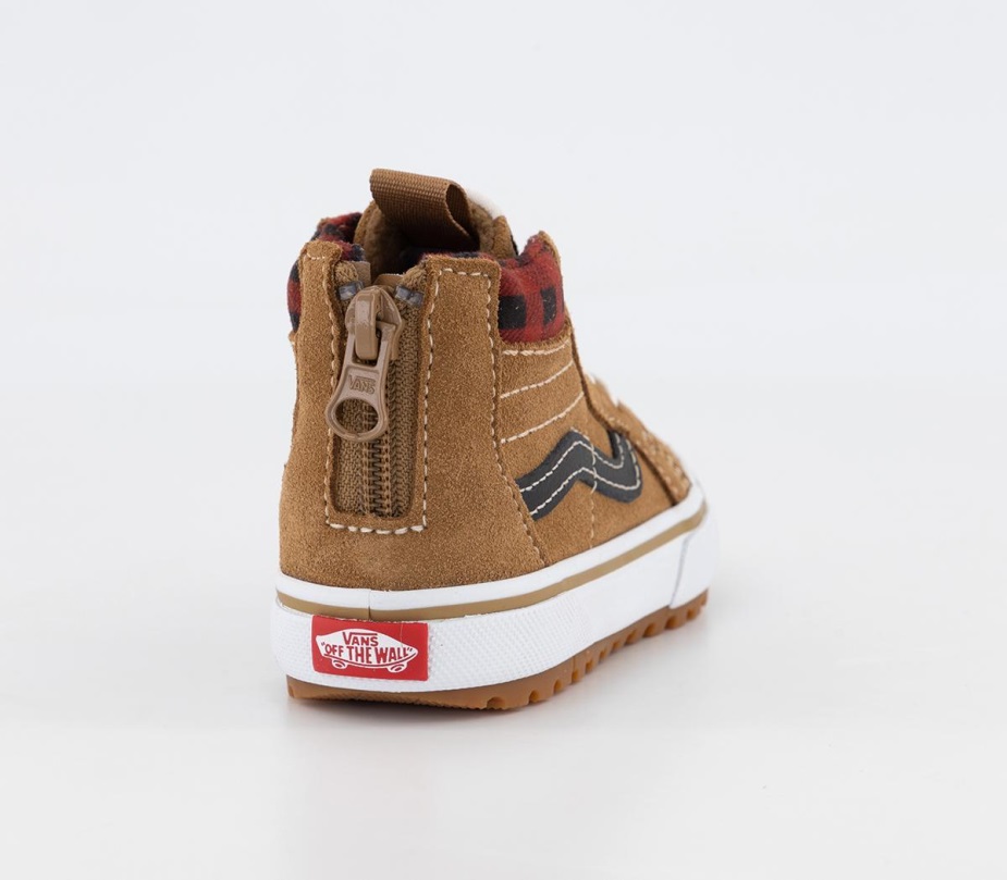 Vans Sk8 Hi Zip Trainers Toddler καρό καφέ μαύρο