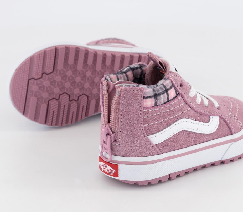 Vans Sk8 Hi Zip Trainers Toddler καρό λιλά