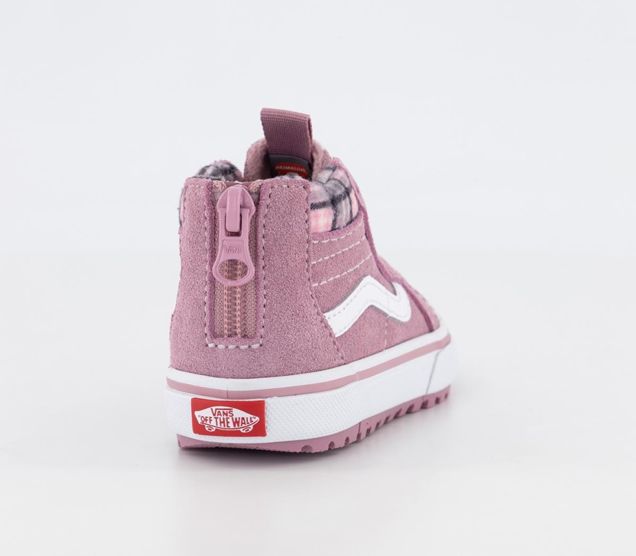 Vans Sk8 Hi Zip Trainers Toddler καρό λιλά