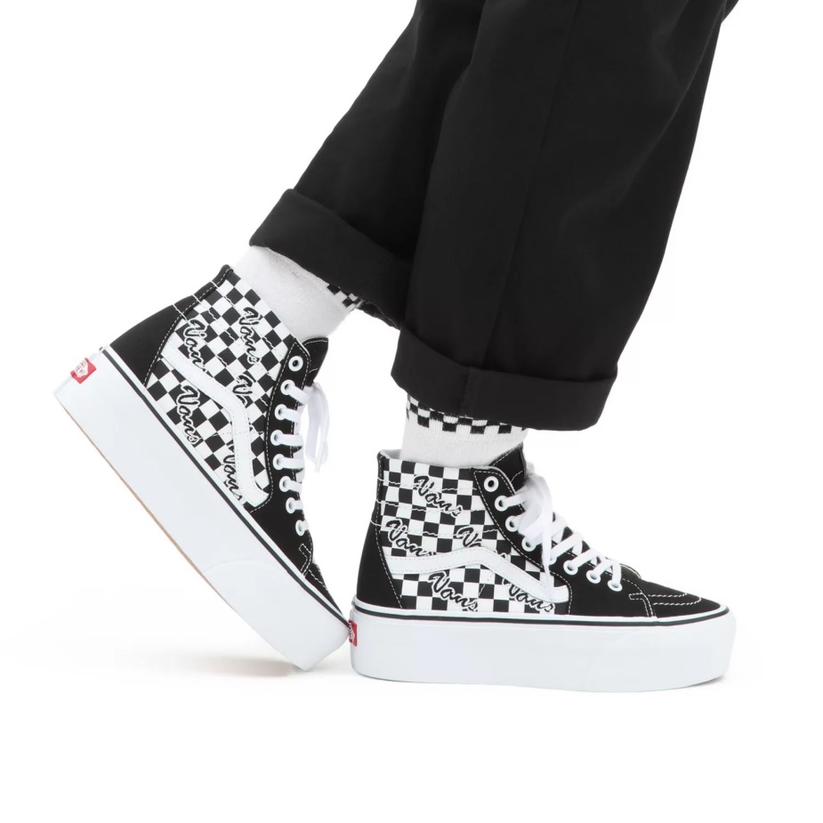 Vans Sk8-hi κωνικά παπούτσια στοίβας μαύρα