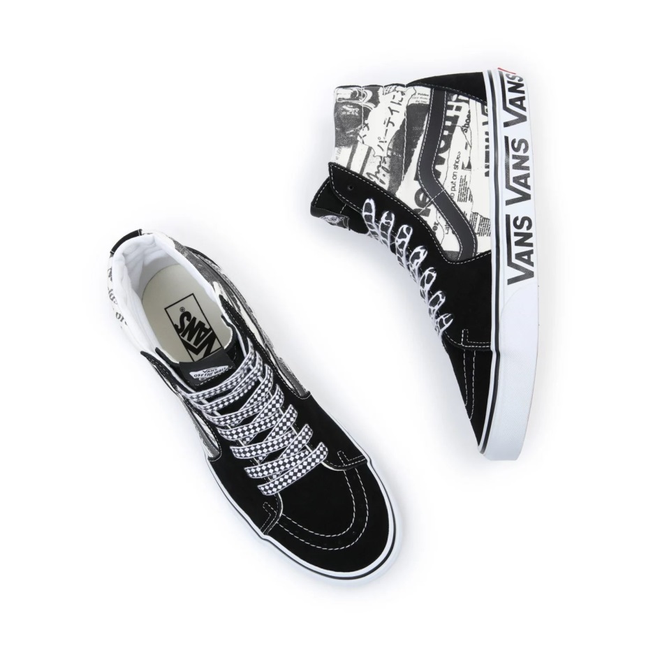 Vans Sk8-hi παπούτσια μαύρο-άσπρο