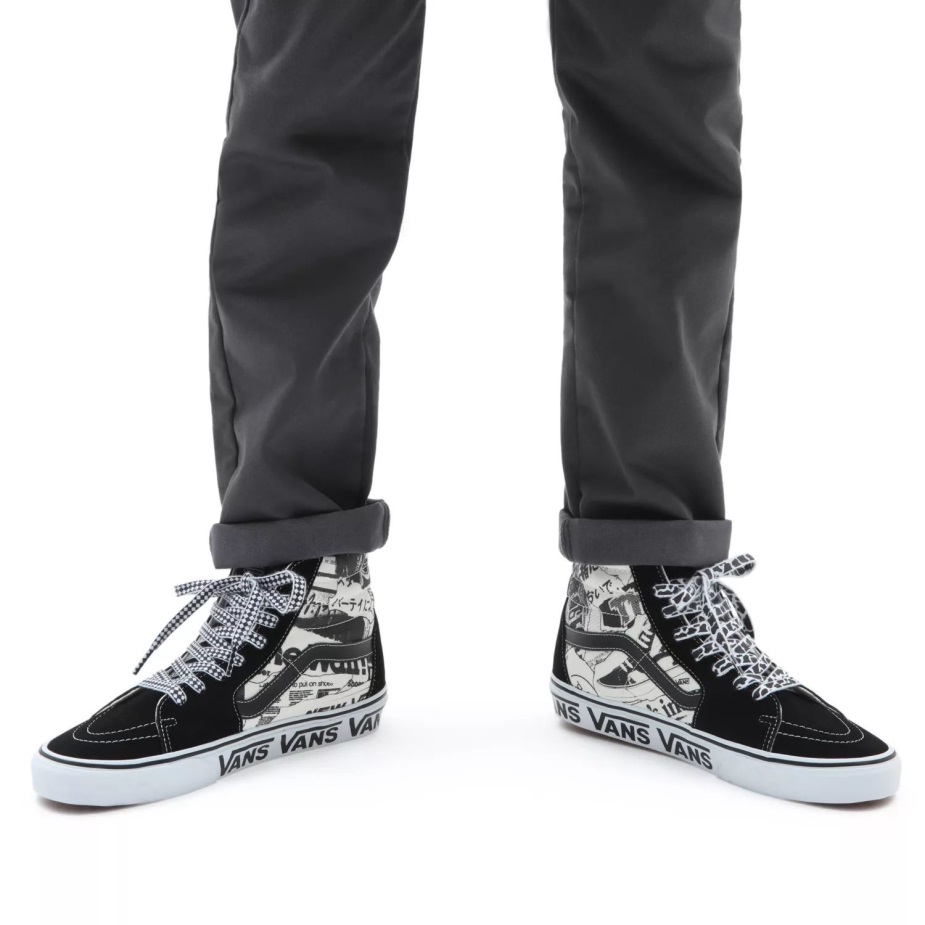 Vans Sk8-hi παπούτσια μαύρο-άσπρο