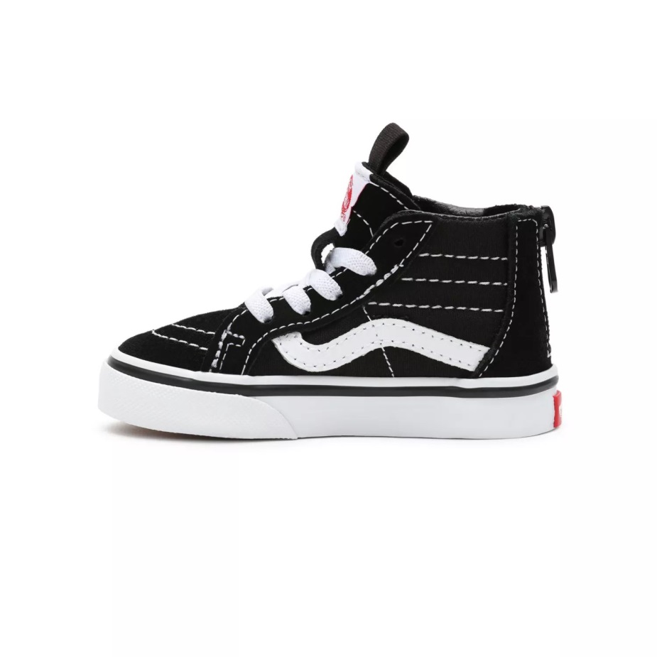 Vans Sk8-hi φερμουάρ παπουτσάκια νήπιο (1-4 ετών) μαύρα