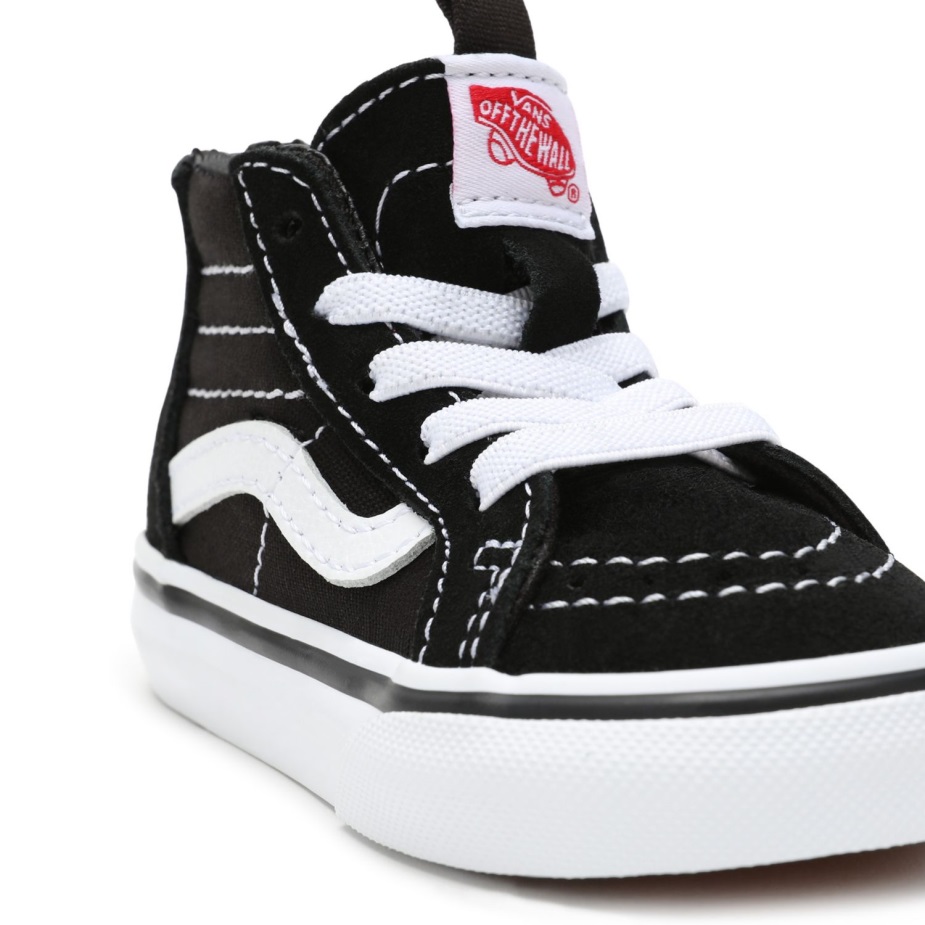 Vans Sk8-hi φερμουάρ παπουτσάκια νήπιο (1-4 ετών) μαύρα