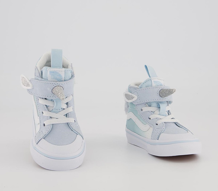 Vans Sk8 μεσαία επανέκδοση εκπαιδευτών για νήπια ευαίσθητος μπλε μονόκερος