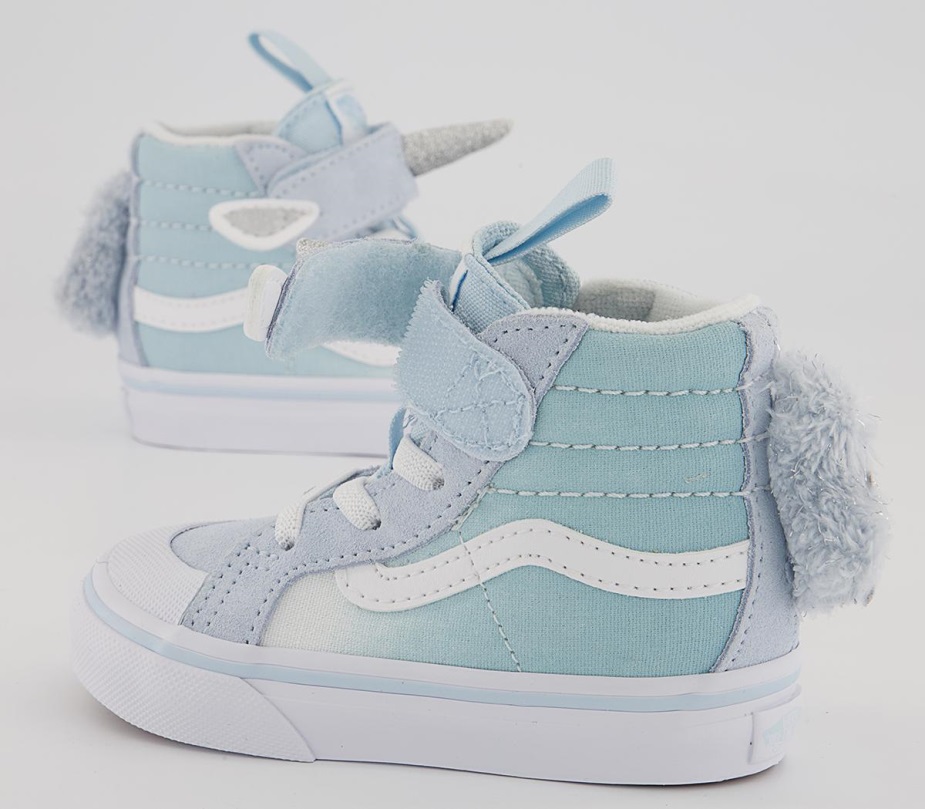 Vans Sk8 μεσαία επανέκδοση εκπαιδευτών για νήπια ευαίσθητος μπλε μονόκερος