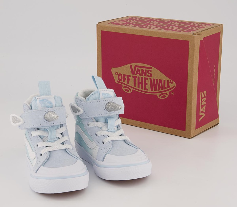 Vans Sk8 μεσαία επανέκδοση εκπαιδευτών για νήπια ευαίσθητος μπλε μονόκερος