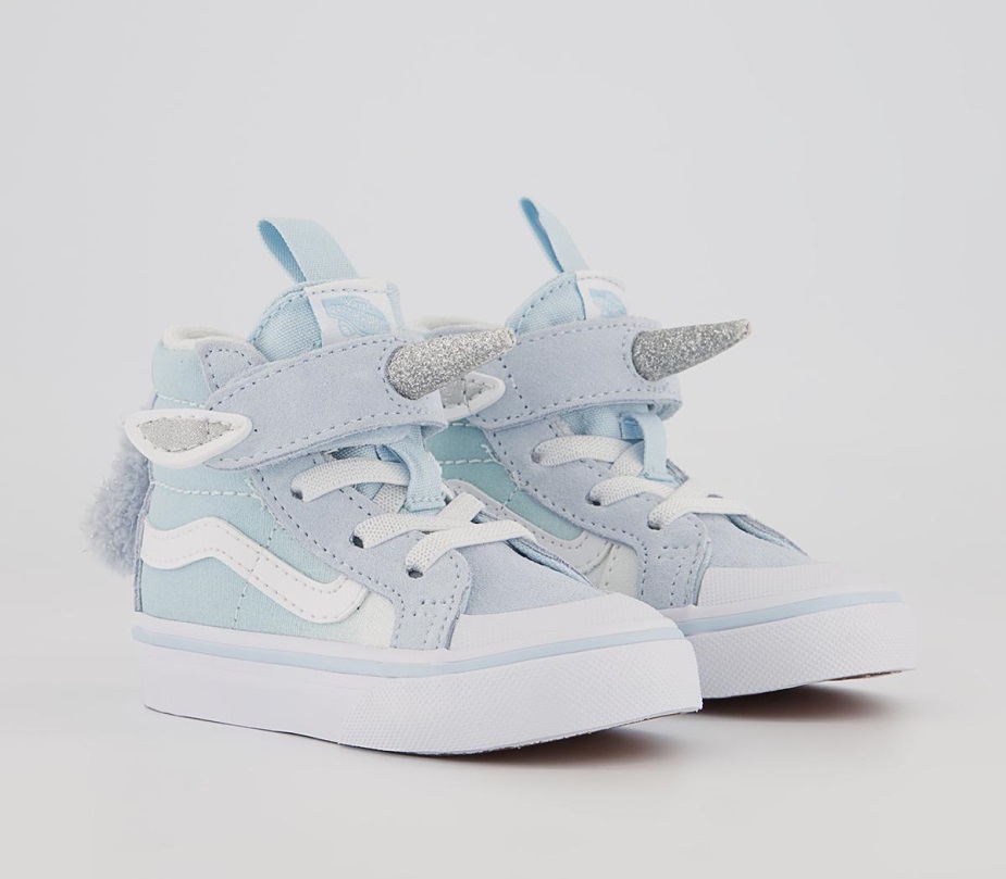 Vans Sk8 μεσαία επανέκδοση εκπαιδευτών για νήπια ευαίσθητος μπλε μονόκερος