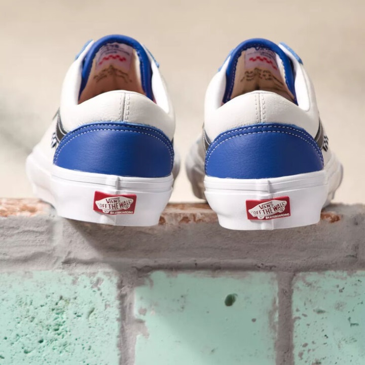 Vans Sport δερμάτινο πατίνι παλιό Skool αληθινό μπλε-λευκό