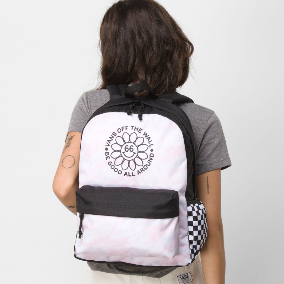 Vans Street Sport Realm Tie-dye σακίδιο πλάτης κούνια ροζ Latte Wash