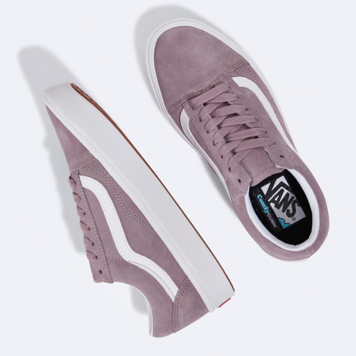 Vans Suede Comfycush παλιό Skool μωβ περιστέρι-αληθινό λευκό